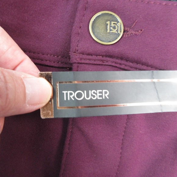 One 5 One Pants Womens 12 Purple Premier Ponte Dress Trouser 33x27.5* NWT - Picture 9 of 16